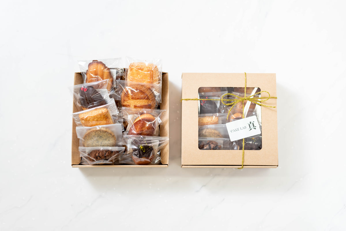 i.焼き菓子ギフト詰め合わせ(9種) ◆マドレーヌ/チョコがけマドレーヌ/フィナンシェ/チョコがけフィナンシェ/サブレブルトン/ディアマンココ/ごま塩サブレ/ココアチョコチップクッキー/チーズサブレ